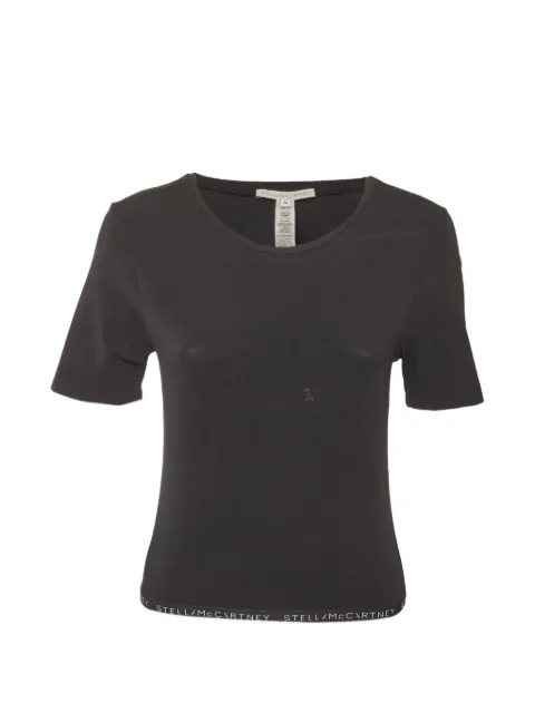 Stella McCartney Pre-Owned logo-hem crew-neck T-shirt Black 1341290