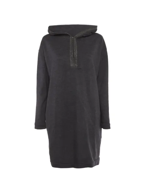 Brunello Cucinelli Vintage hooded mini dress Grey 1314211