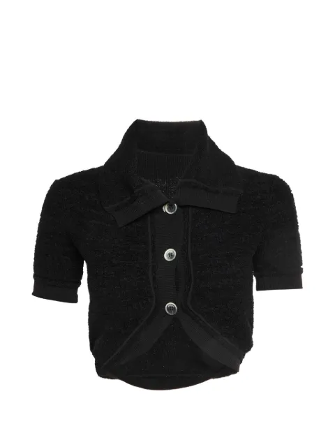 Jacquemus Pre-Owned cropped cardigan Black 1329691