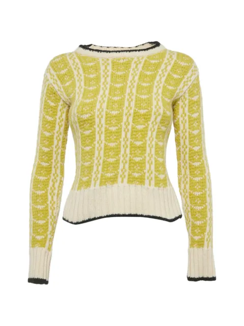 Marni Pre-Owned intarsia-knit sweater Yellow 1278497