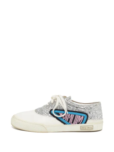 Miu Miu Pre-Owned patch sneakers White 1300329