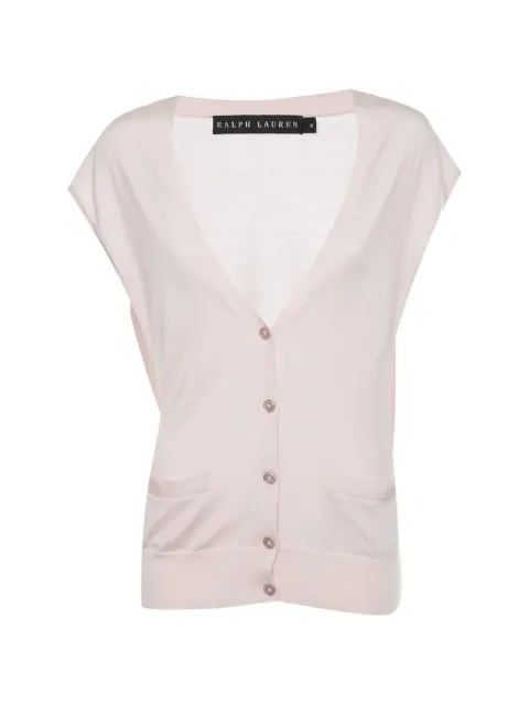 Ralph Lauren Vintage sleeveless V-neck cardigan Pink 1323092