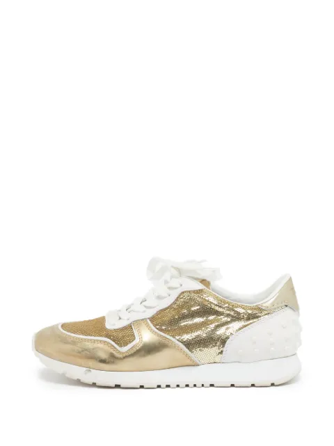 Tod's Vintage sequinned sneakers Gold 1293240