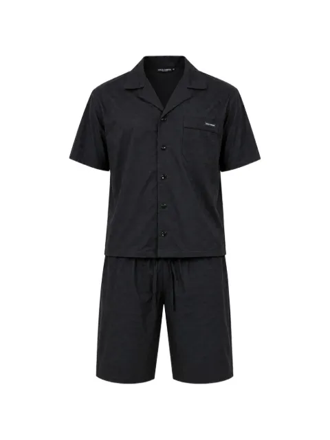Dolce & Gabbana logo-pattern pyjama set Black G5II4TFJ5FS