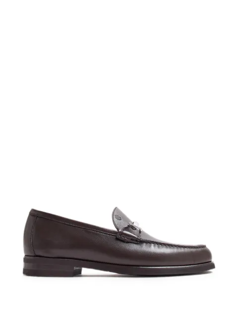 MENGLORIA Wynn logo-plaque loafers Brown MG4230