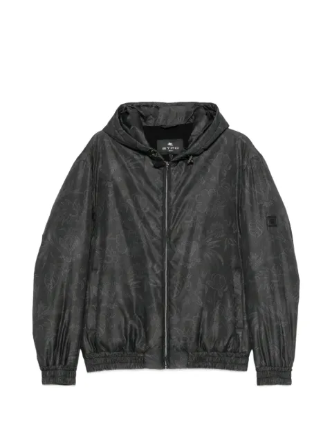 ETRO paisley-print hooded jacket Grey MRBA011599SASZ7