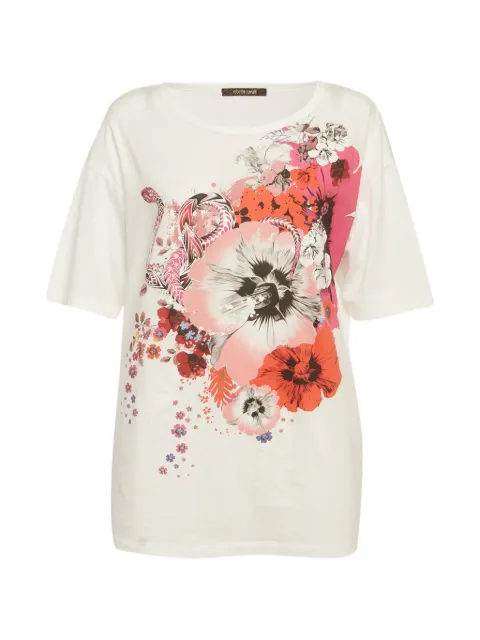 Roberto Cavalli Vintage floral-print T-shirt White 1295856
