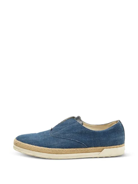 Tod's Vintage Francesina denim espadrilles Blue 1310718