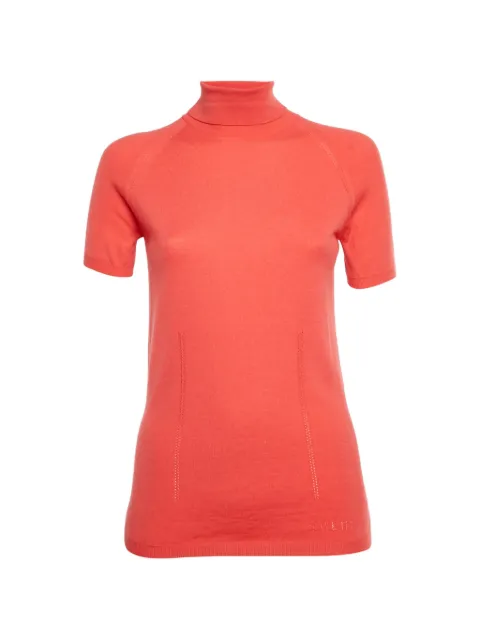 Celine Pre-Owned turtleneck short-sleeve sweater Orange 1324262