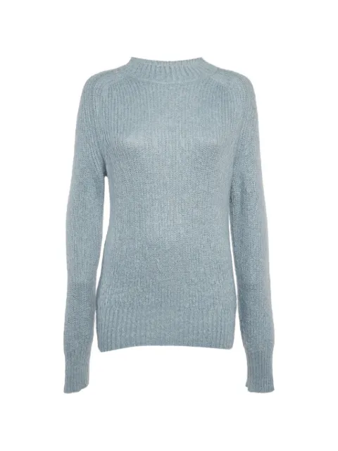 Jil Sander Pre-Owned rib-knit mock-neck sweater Blue 1312119