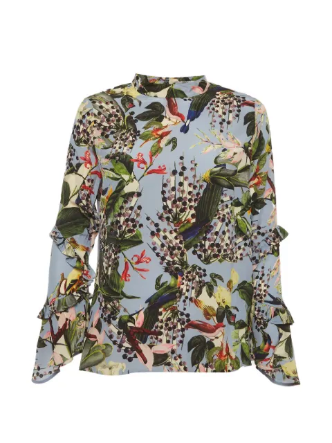 SANDRO Louella floral-print top Blue 1316443