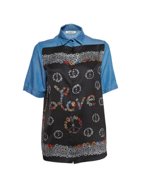 SANDRO printed chambray shirt Black 1339850