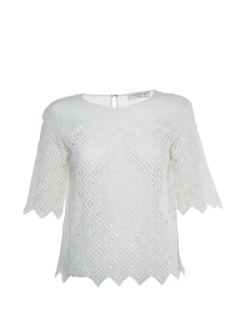 SANDRO scalloped-hem blouse White 1323502
