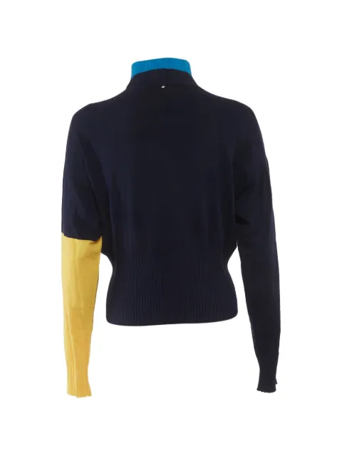 Sportmax color-block turtle-neck sweater Blue 1351252