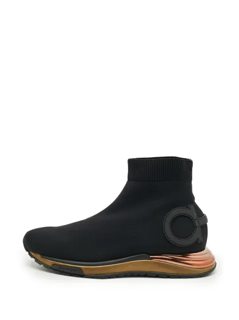 Ferragamo Pre-Owned Gardena high-top sneakers Black 1309129