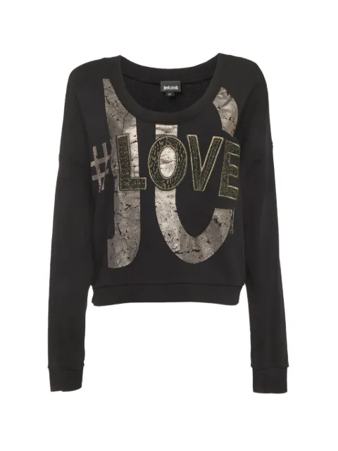 Just Cavalli Vintage embroidered long sleeve sweatshirt Black 1285884