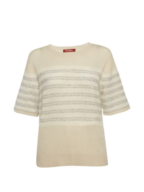 Max Mara cashmere-blended knitted sweater Neutrals 1309116