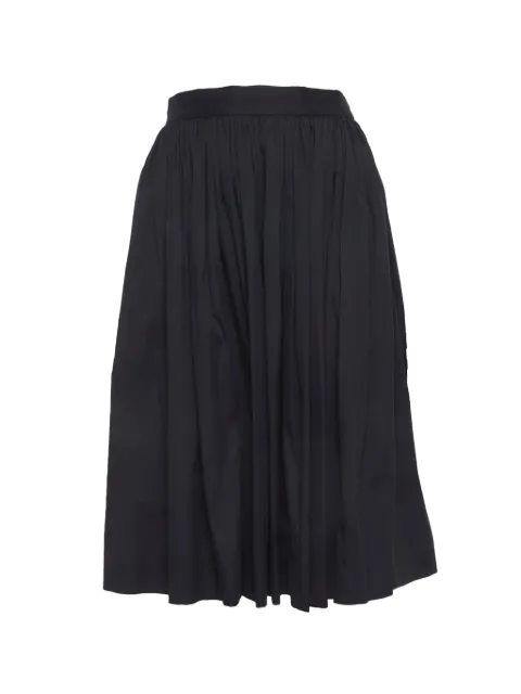 Prada Pre-Owned gathered midi skirt Black 1293119