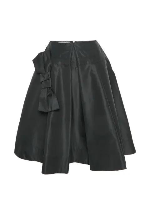 Prada Pre-Owned bow-detail pleated mini skirt Black 1323472
