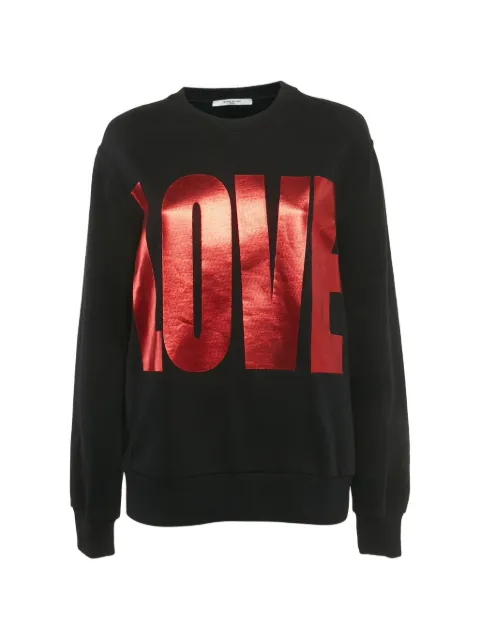 Givenchy Pre-Owned Love-print crew-neck sweater Black 1275472