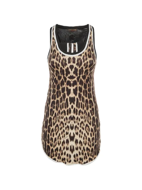 Roberto Cavalli Vintage leopard-print knit tank top Black 1330131