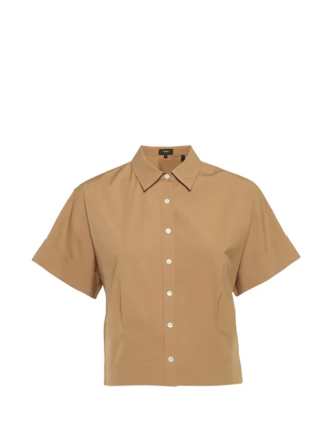 Theory cropped short-sleeve shirt Neutrals 1287781