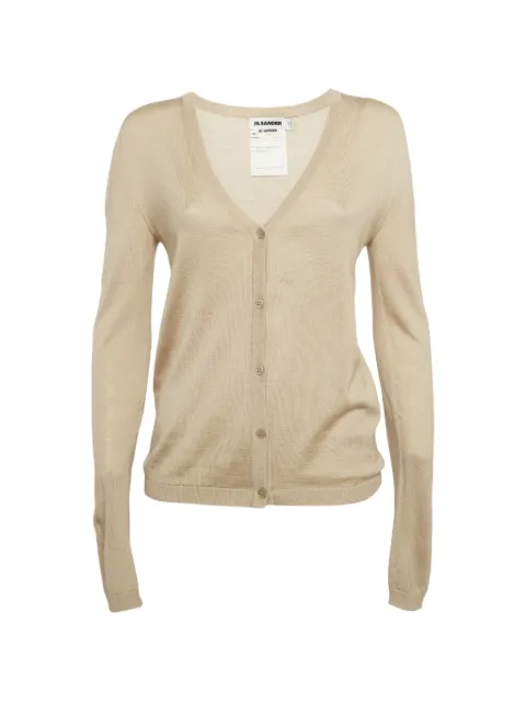 Jil Sander Pre-Owned V-neck knitted cardigan Neutrals 1304767
