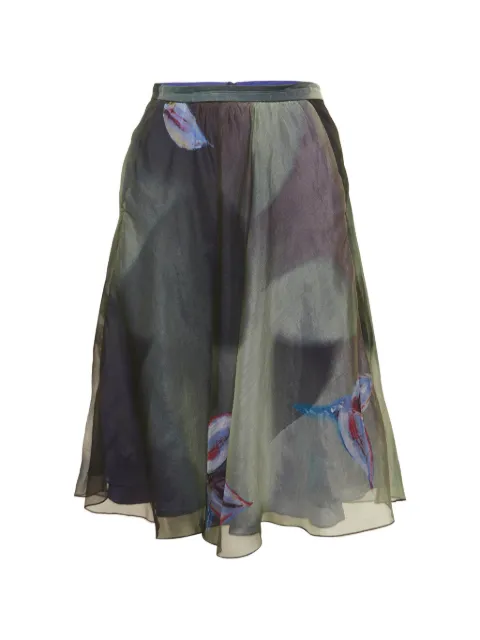 Giorgio Armani Pre-Owned printed silk mini skirt Blue 1308735