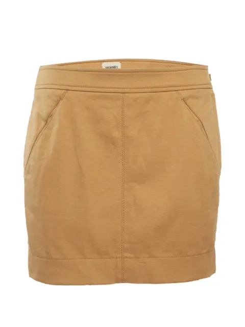 Hermès Pre-Owned zip-fastening cotton mini skirt Brown 1320734