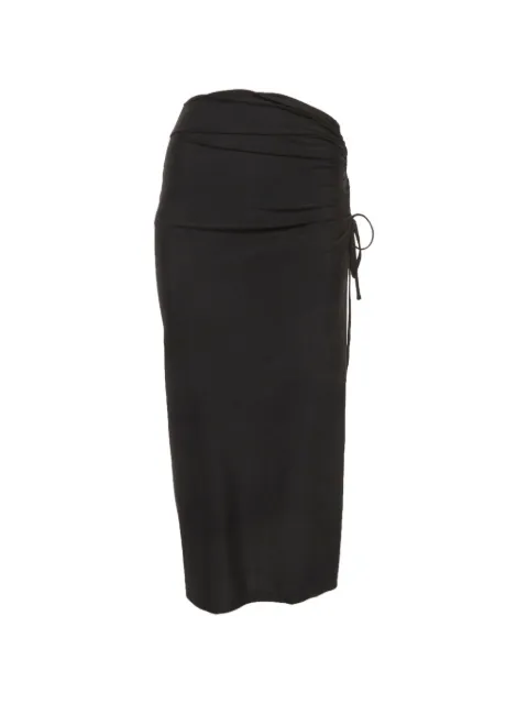 SANDRO ruched-detail midi skirt Black 1287189