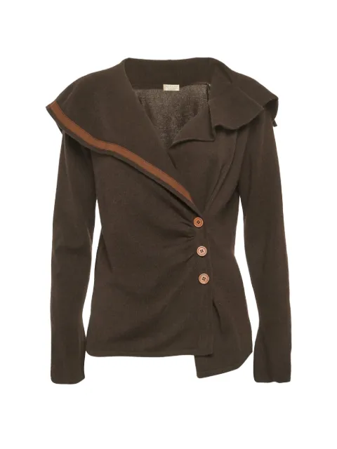Brunello Cucinelli asymmetric cashmere cardigan Brown 1306789