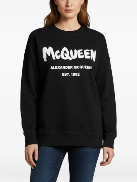 Alexander McQueen Pre-Owned logo graphic sweatshirt Black 1356869