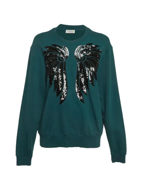 Dries Van Noten Pre-Owned sequin-embellished sweatshirt Blue 1294202