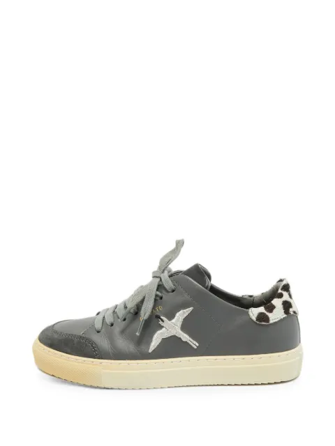 Axel Arigato Clean 90 leopard-print lace-up sneakers Grey 1278598