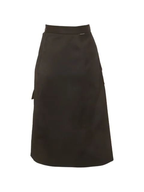 Moncler Vintage gabardine pencil skirt Black 1281287