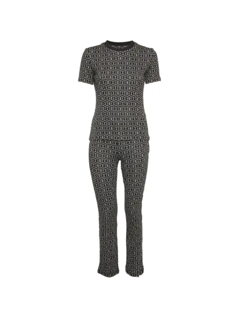 Hermès Pre-Owned H Rond jacquard trousers set Black 1295197