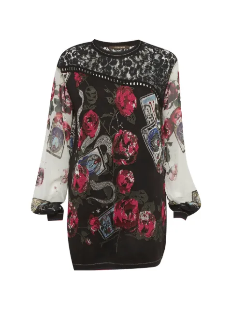 Roberto Cavalli Vintage floral-motif sweater Black 1305825