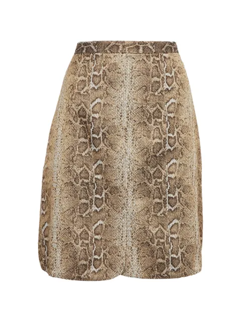 Giorgio Armani Pre-Owned jacquard-texture mini skirt Neutrals 1307229