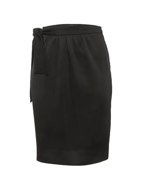 Saint Laurent Pre-Owned side-tie mini pencil skirt Black 1312533