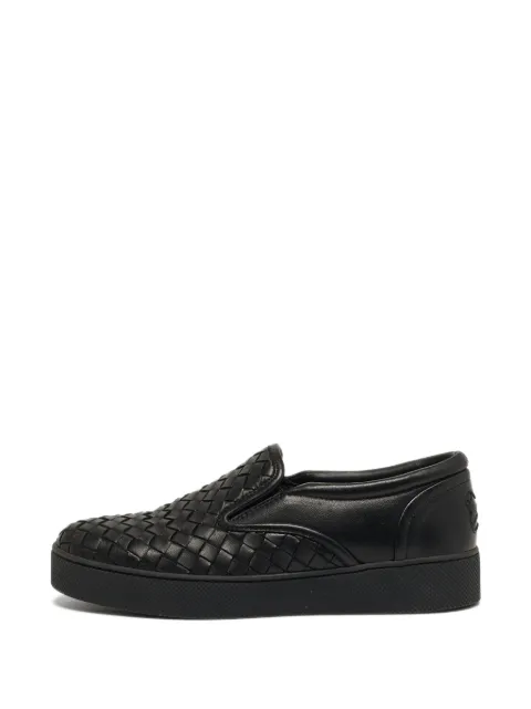 Bottega Veneta Pre-Owned Intrecciato leather sneakers Black 1276108