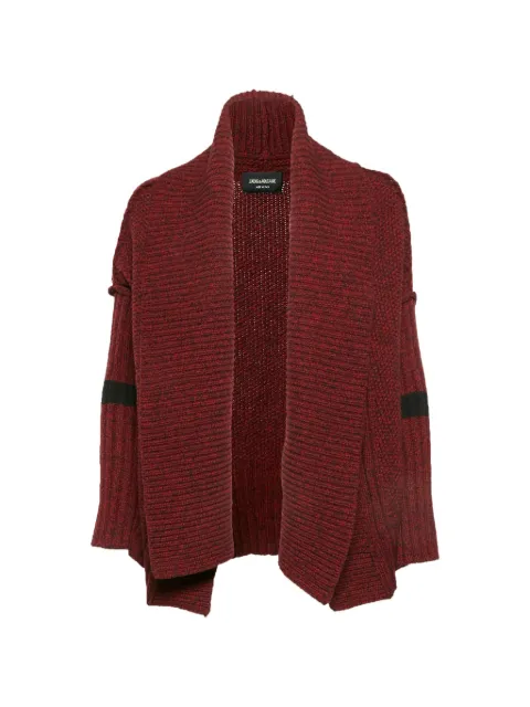 Zadig&Voltaire rib-knit shawl-collar cardigan Red 1316153