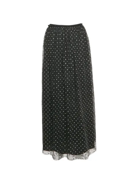 Red Valentino Vintage polka-dot pattern tulle midi skirt Black 1325241
