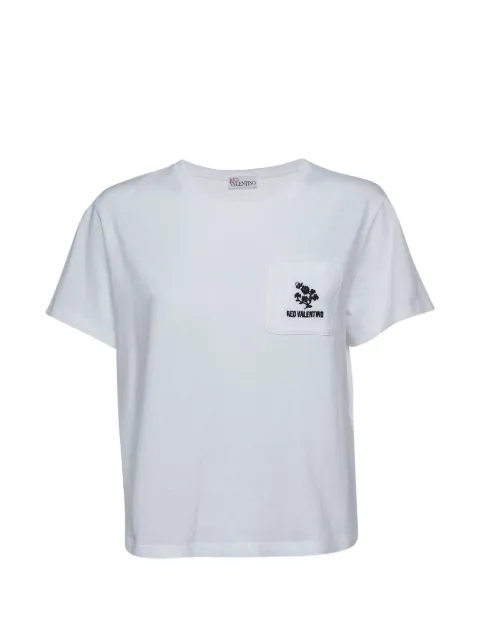 Red Valentino Vintage logo-embroidered crewneck pocket T-shirt White 1327415
