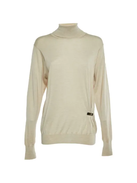 Celine Pre-Owned turtleneck knitted sweater Neutrals 1323980