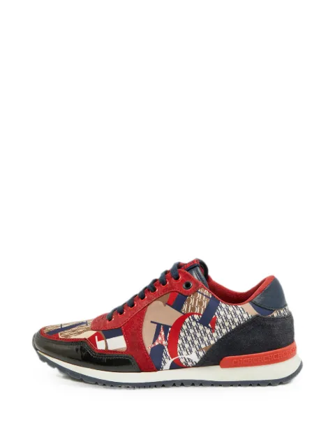 Carolina Herrera Vintage low-top satin-suede sneakers Red 1346056