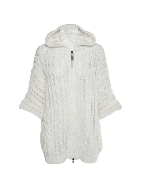 Brunello Cucinelli Vintage Monili crochet cardigan White 1336451