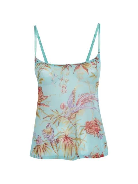 Roberto Cavalli Vintage bird-print camisole Blue 1350272