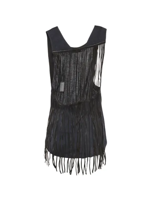Theory fringed sleeveless top Black 1342630