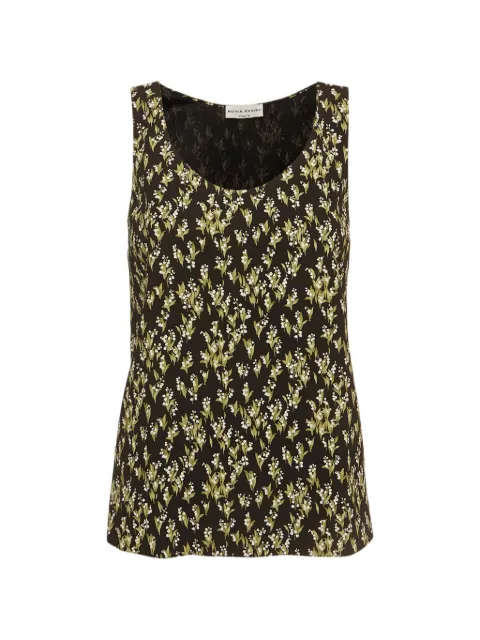 Sonia Rykiel Pre-Owned floral-print tank top Brown 1303394