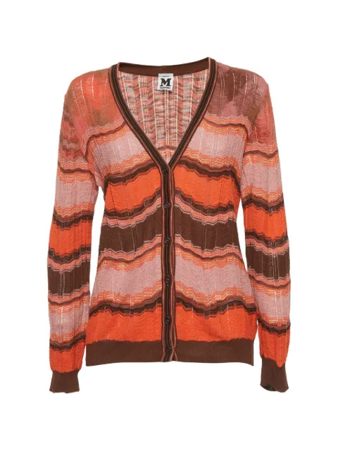 Missoni Pre-Owned zigzag-pattern cardigan Brown 1309888